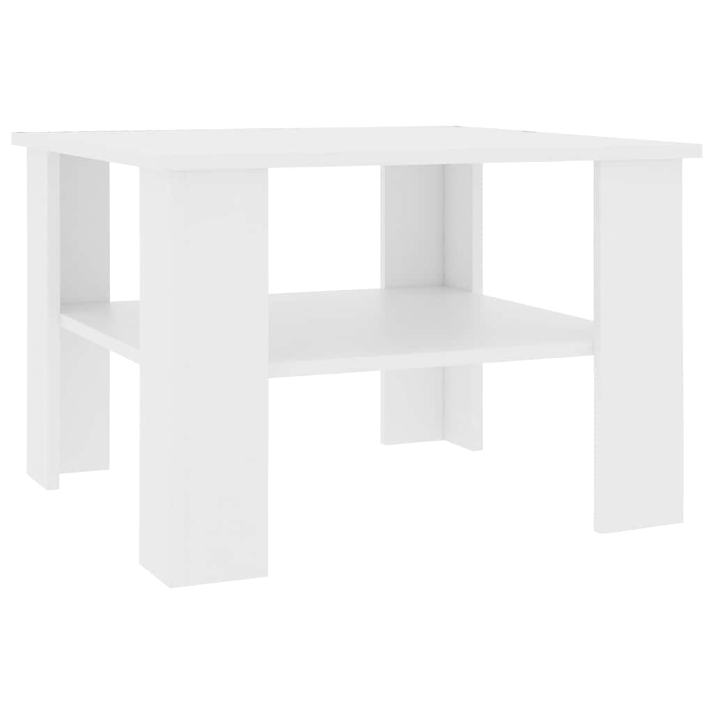 Coffee Table 60X60X42 Cm Engineered Wood Black White Concrete Grey Black Oak 60