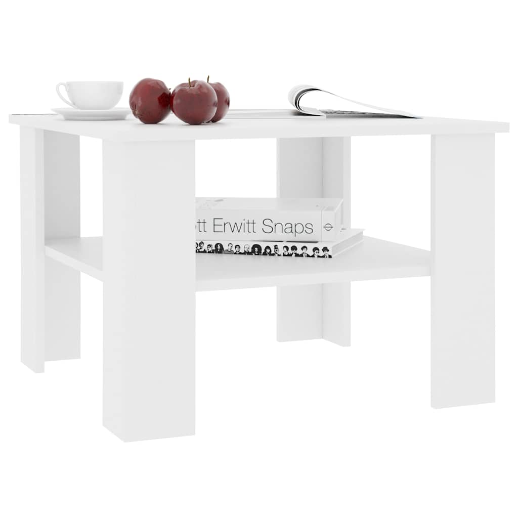 Coffee Table 60X60X42 Cm Engineered Wood Black White Concrete Grey Black Oak 60