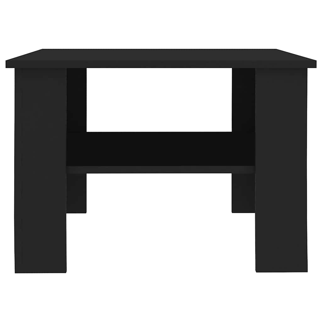 Coffee Table 60X60X42 Cm Engineered Wood Black White Concrete Grey Black Oak 60