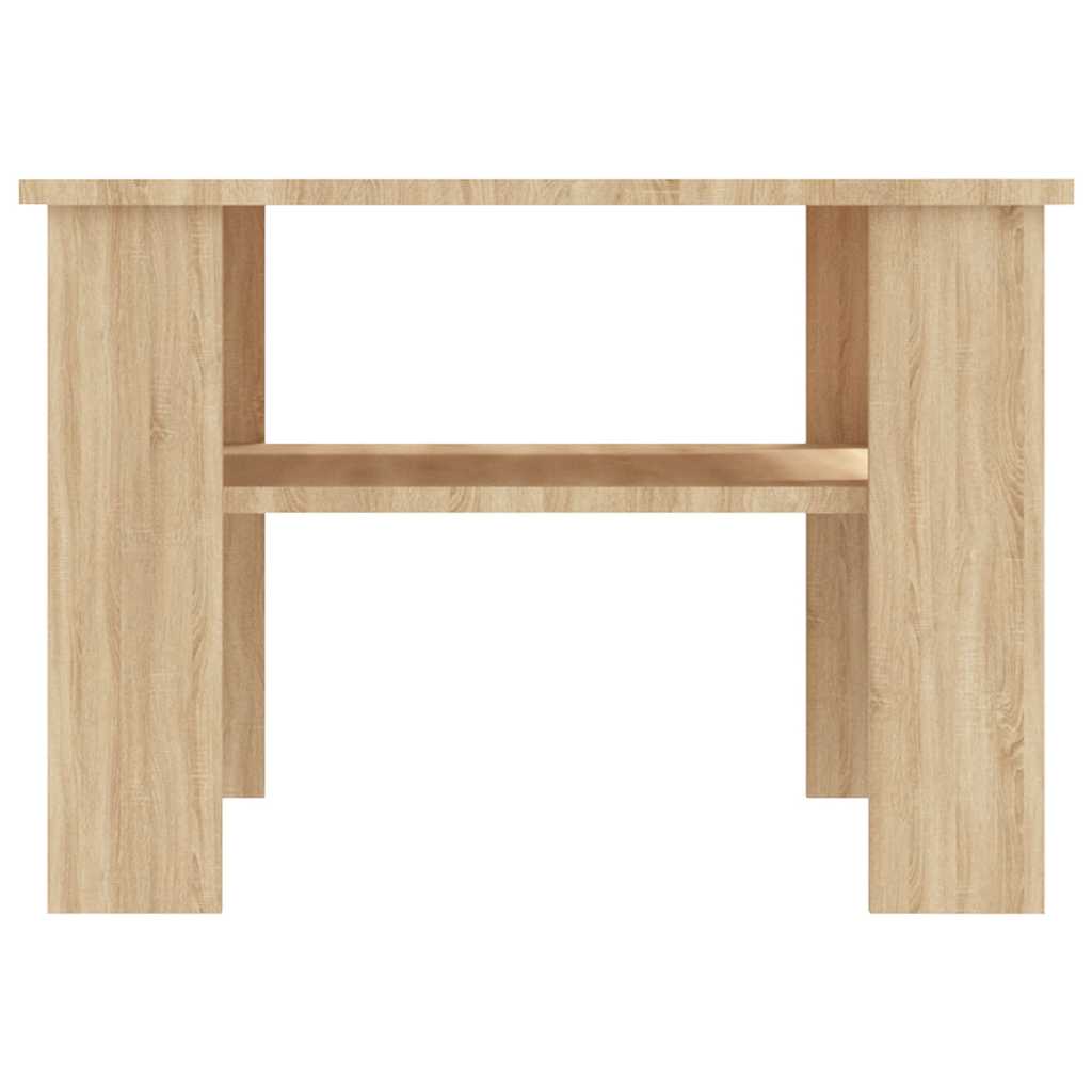 Coffee Table 60X60X42 Cm Engineered Wood Black White Concrete Grey Black Oak 60