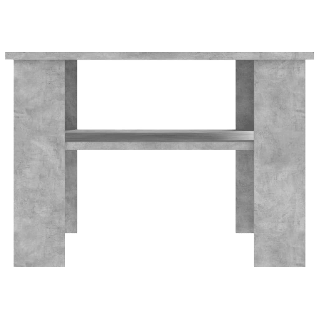 Coffee Table 60X60X42 Cm Engineered Wood Black White Concrete Grey Black Oak 60