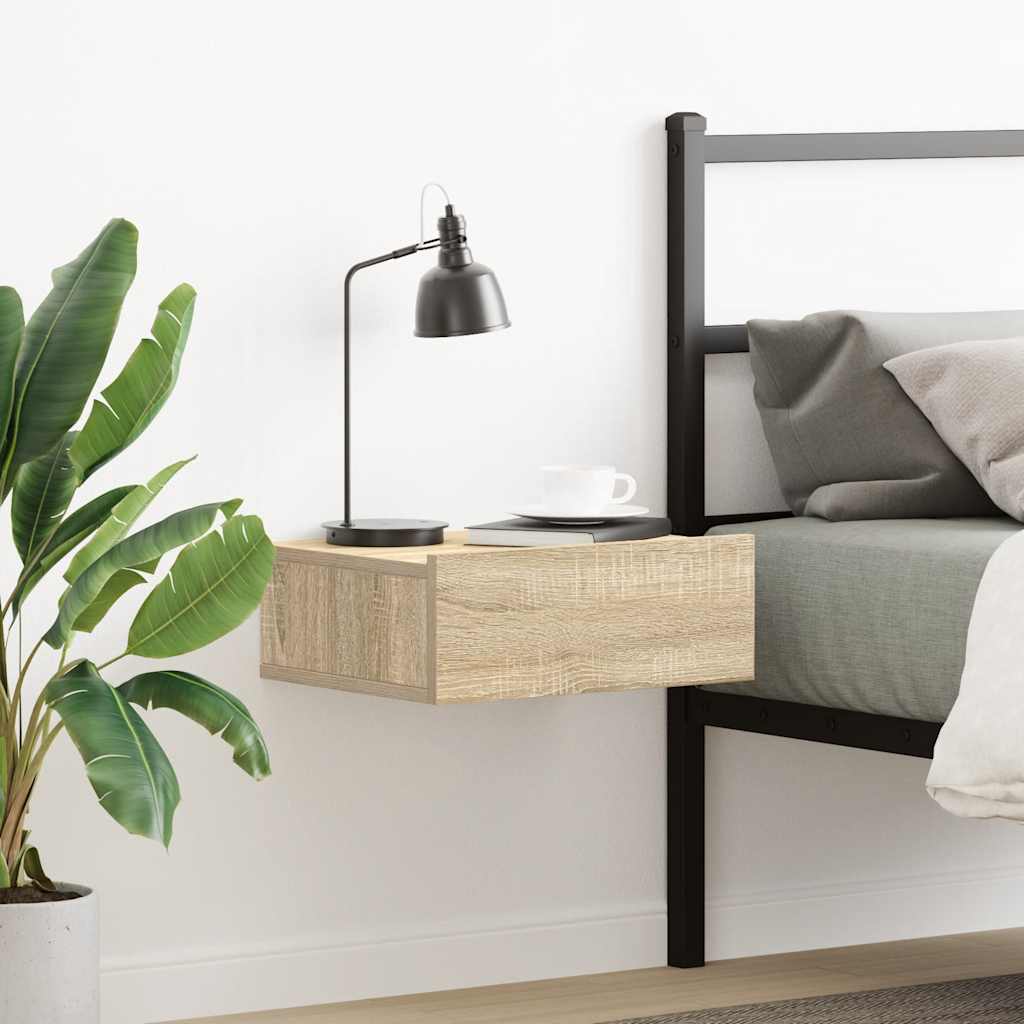 Floating Nightstands 2 Pcs 40X30X15Cm Engineered Wood