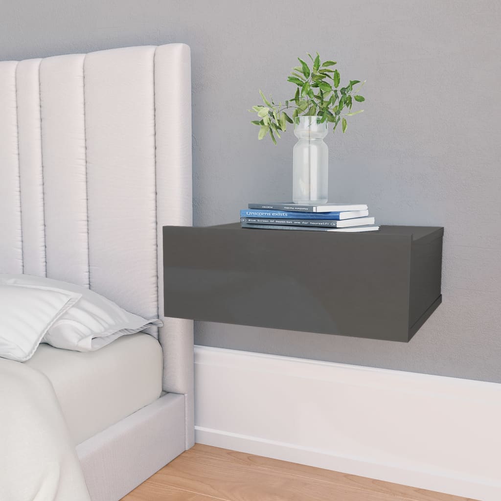 Floating Nightstands 2 Pcs 40X30X15Cm Engineered Wood