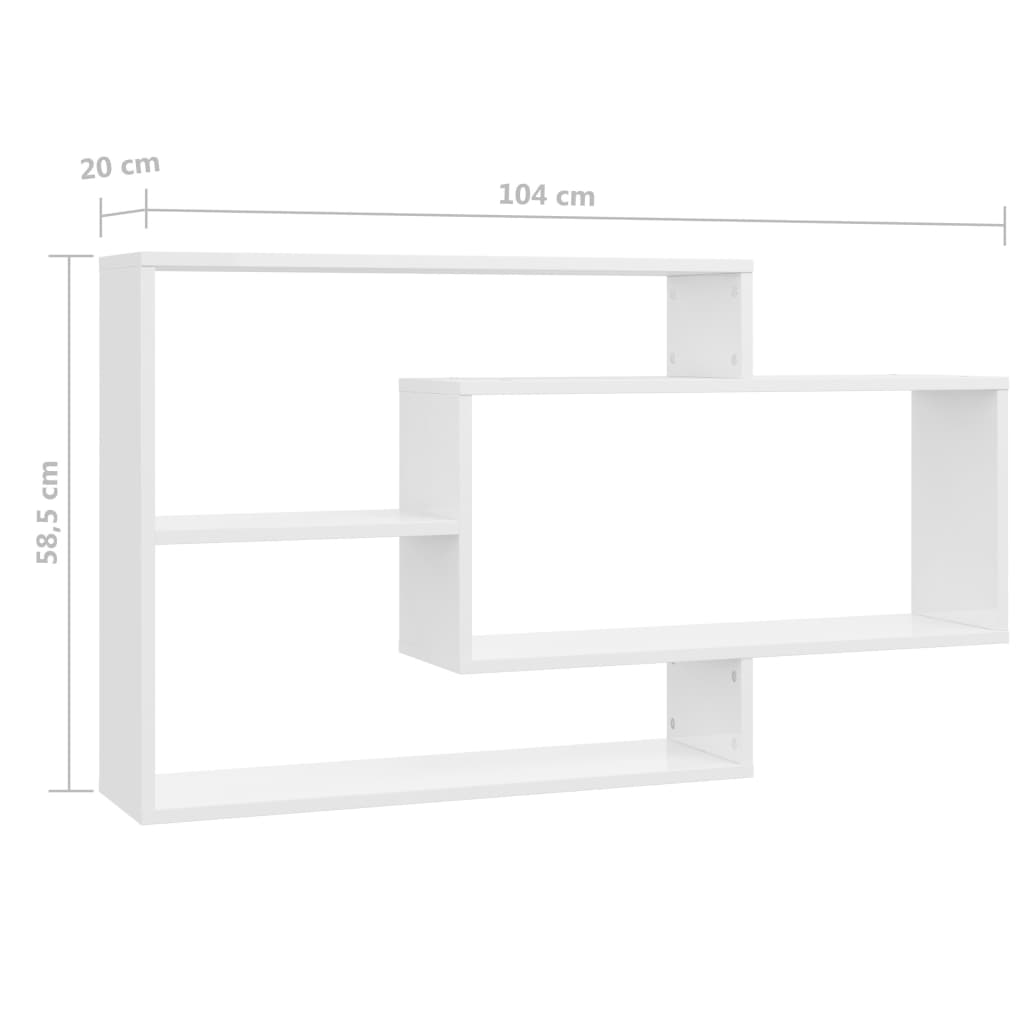Wall Shelf 104X20X58.5 Cm Engineered Wood