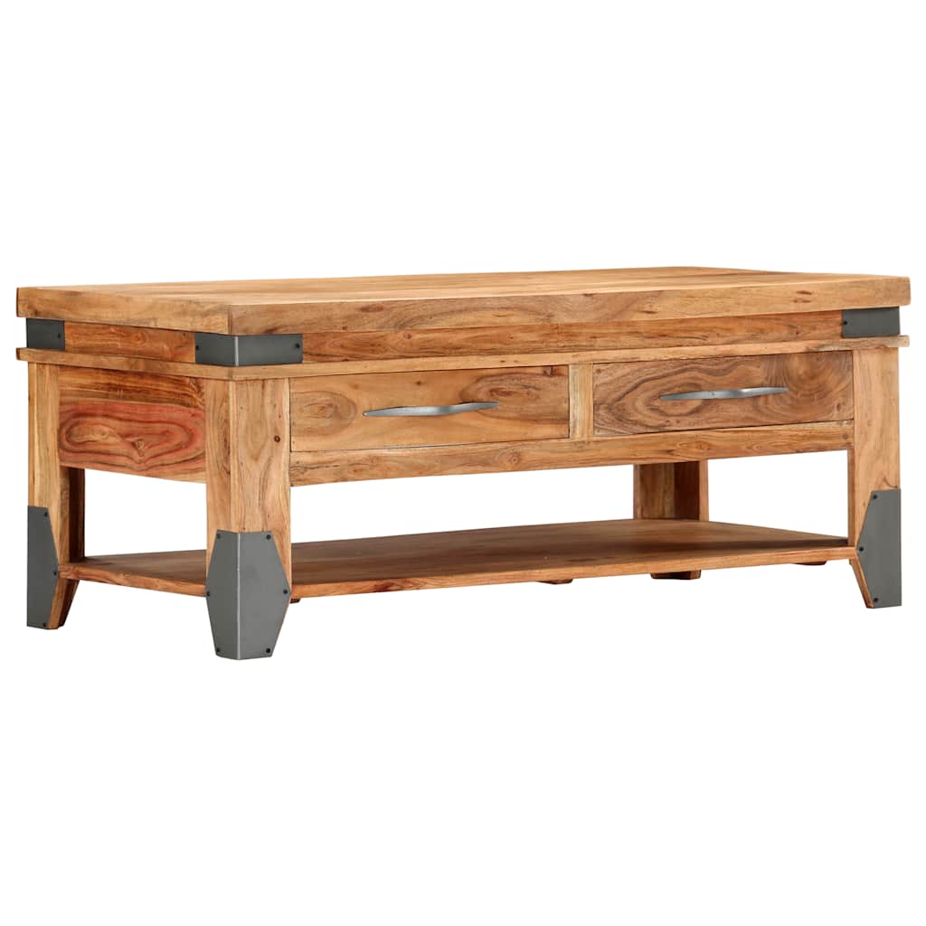 Coffee Table 110X52X45 Cm Solid Acacia Wood Natural wood colour 110 cm