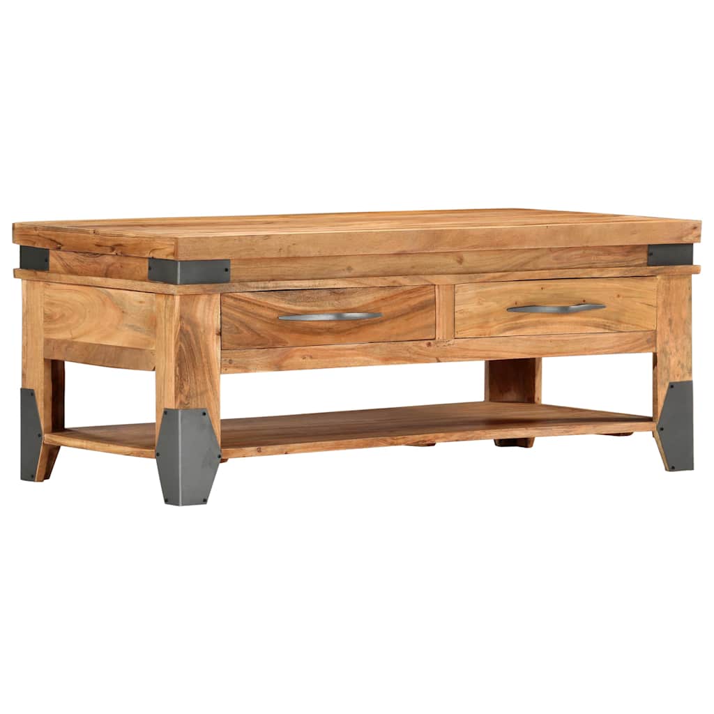 Coffee Table 110X52X45 Cm Solid Acacia Wood Natural wood colour 110 cm