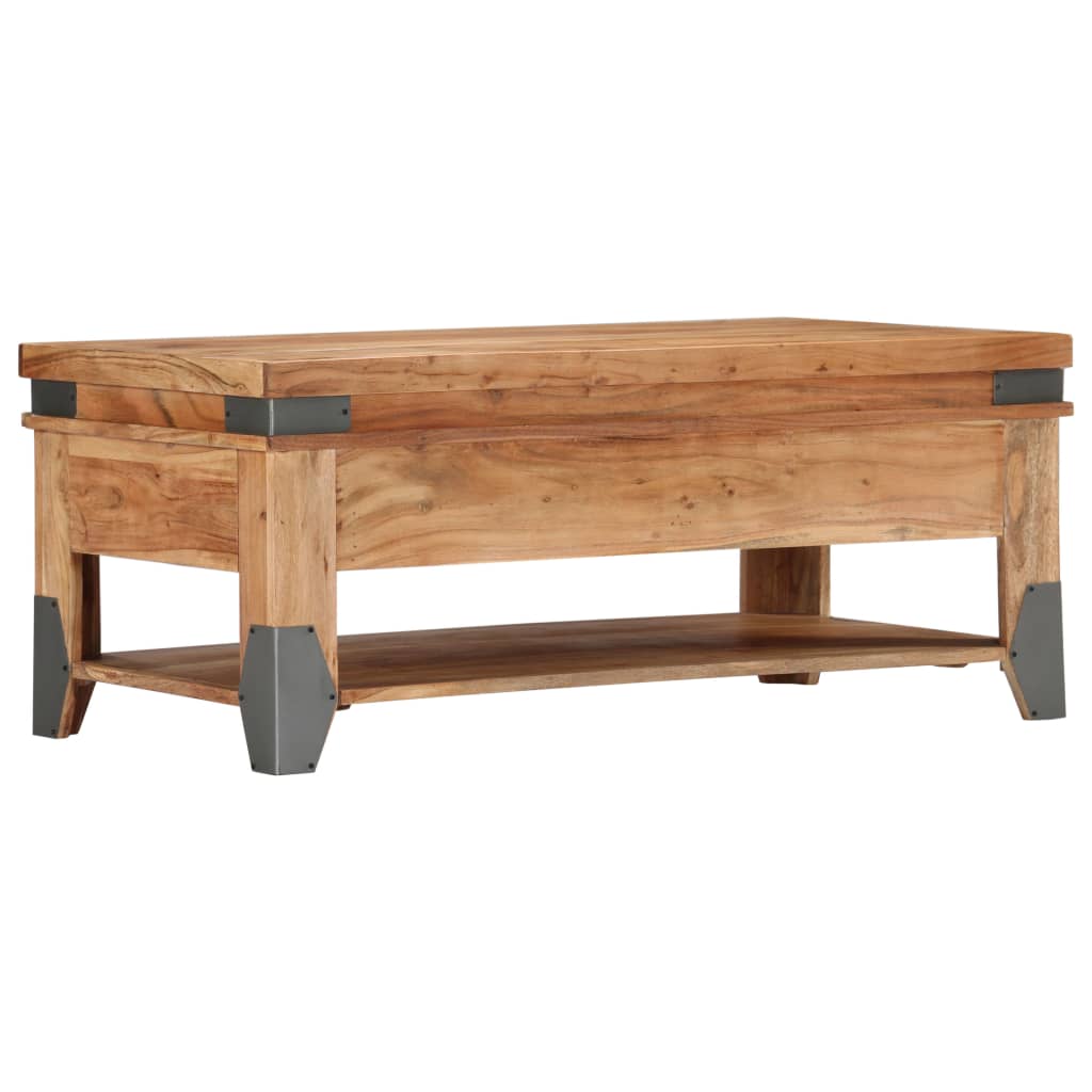 Coffee Table 110X52X45 Cm Solid Acacia Wood