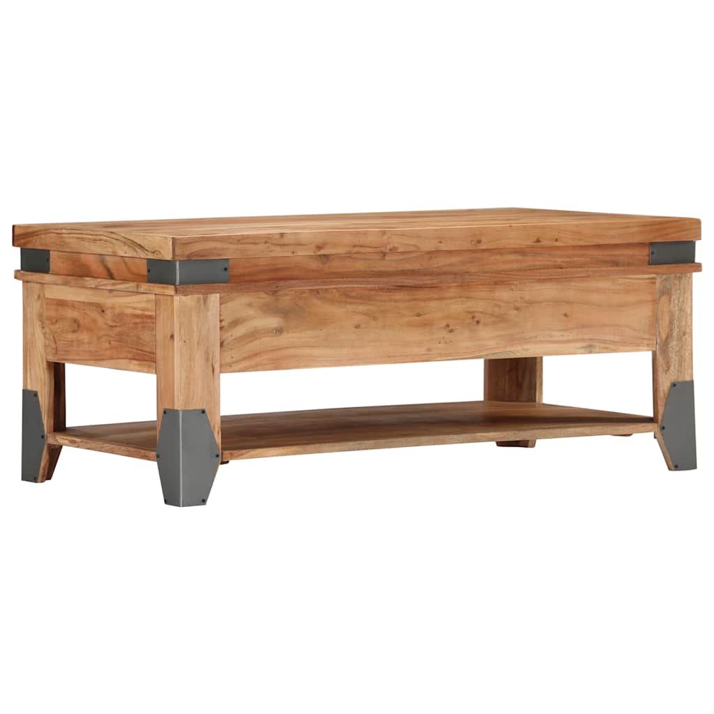 Coffee Table 110X52X45 Cm Solid Acacia Wood Natural wood colour 110 cm
