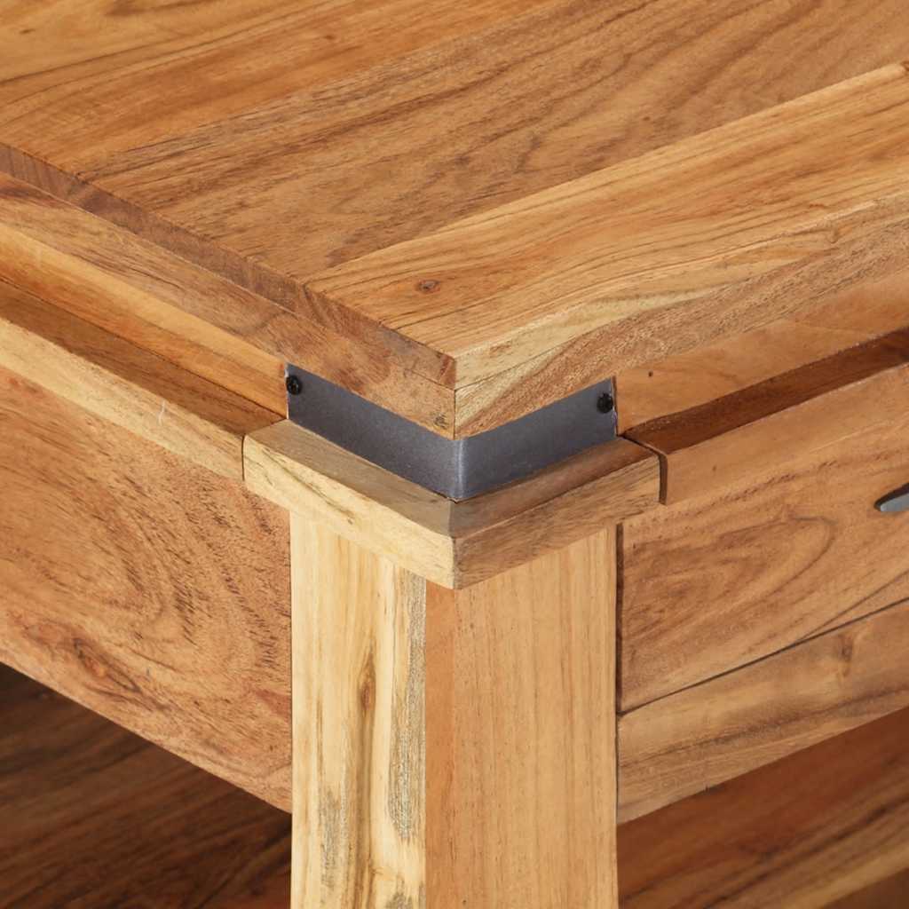 Coffee Table 110X52X45 Cm Solid Acacia Wood Natural wood colour 110 cm