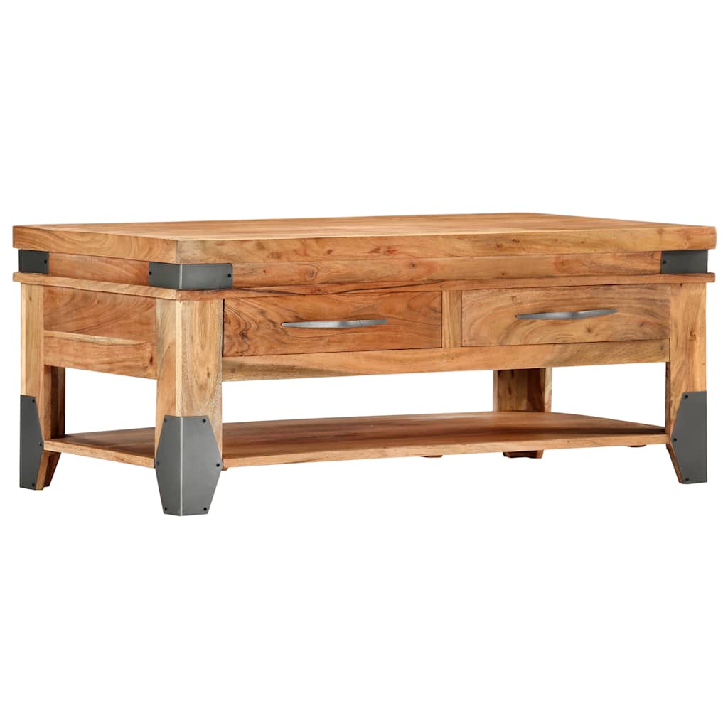 Coffee Table 110X52X45 Cm Solid Acacia Wood Natural wood colour 110 cm