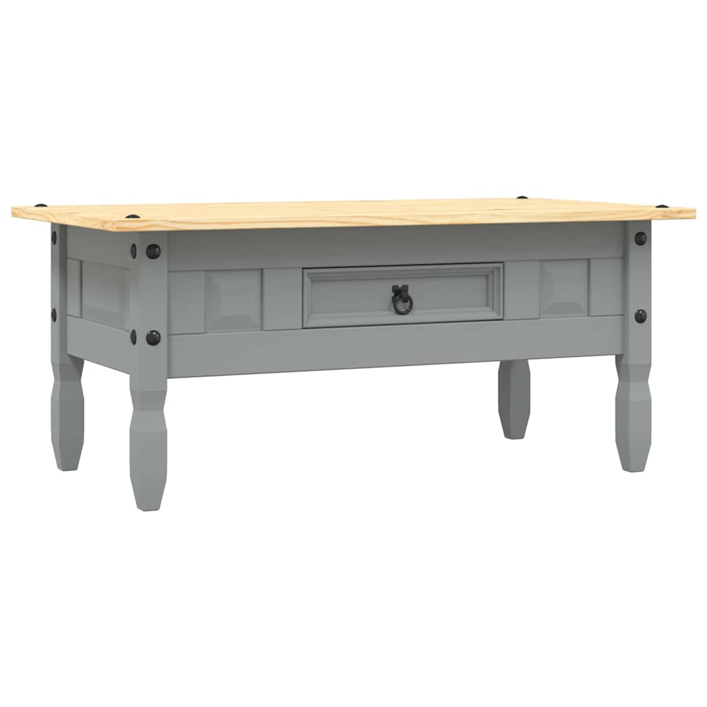 Coffee Table Mexican Pine Corona Range 100X55X44 Cm white brown grey 100 cm