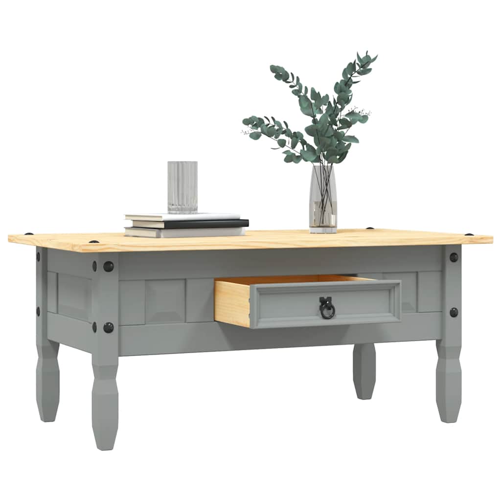Coffee Table Mexican Pine Corona Range 100X55X44 Cm white brown grey 100 cm
