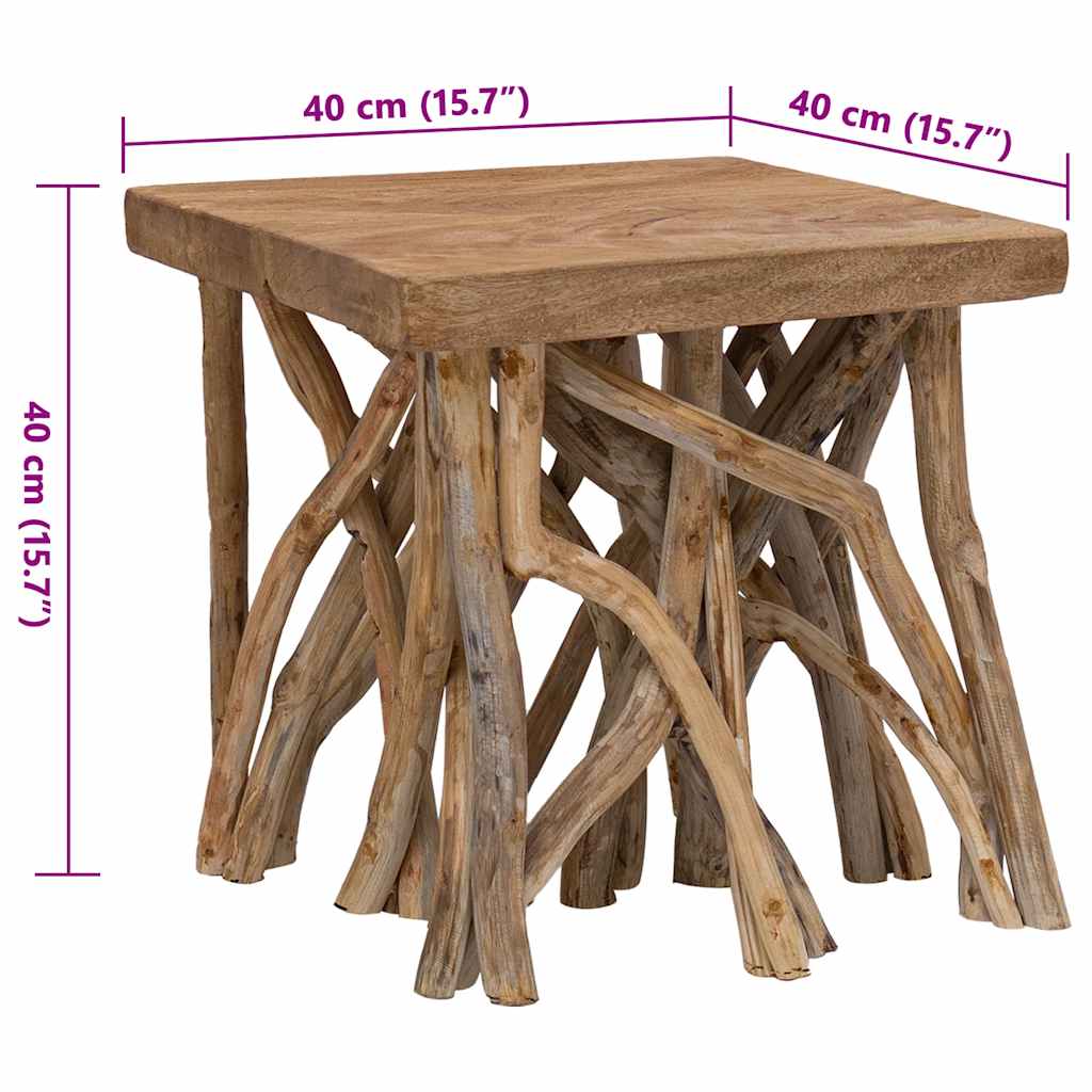 Log Coffee Table 40X40X40 Cm Mixed Recycled Wood