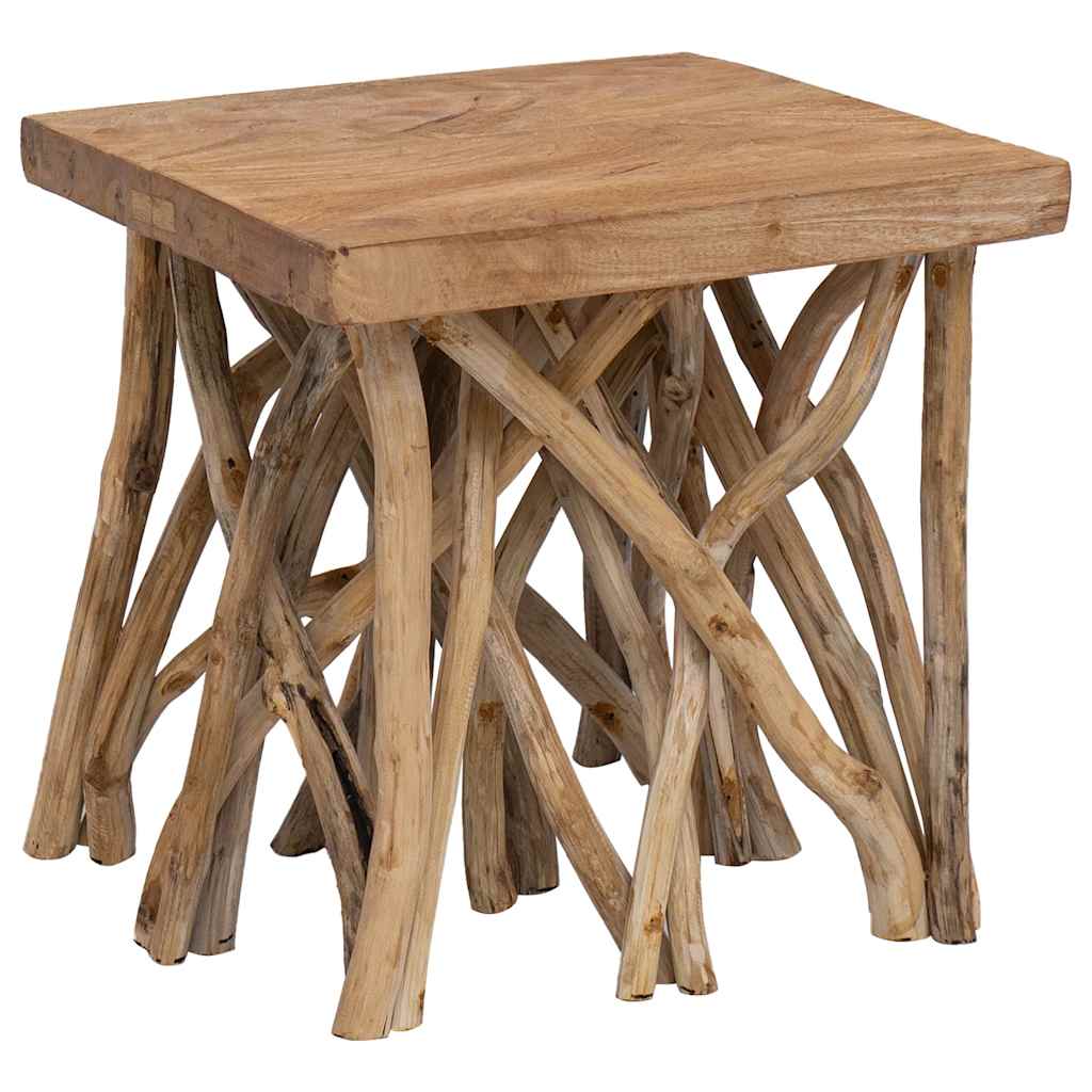 Log Coffee Table 40X40X40 Cm Mixed Recycled Wood