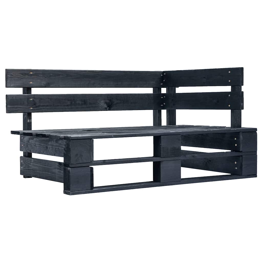 Outdoor Bench Garden Pallet Corner Honey Wood Patio Lounge Seating Furniture LED