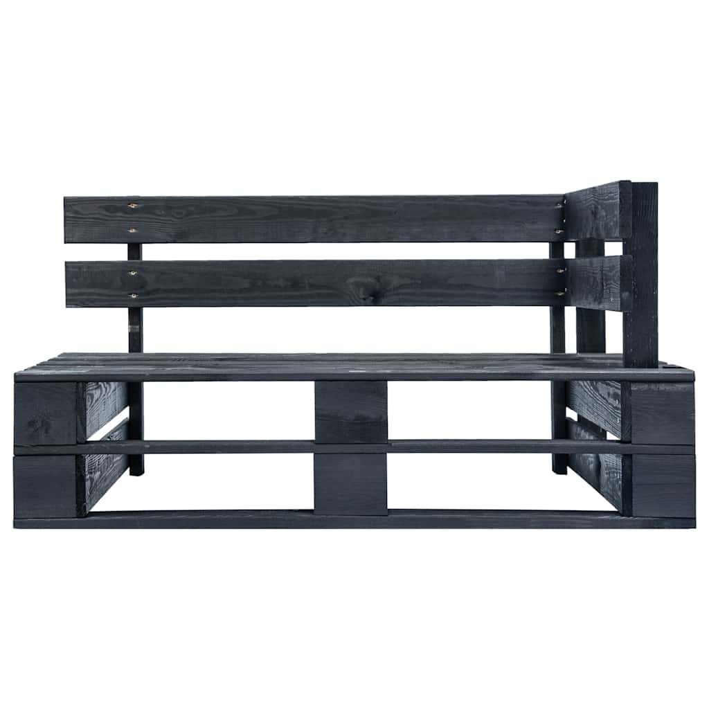 Outdoor Bench Garden Pallet Corner Honey Wood Patio Lounge Seating Furniture LED