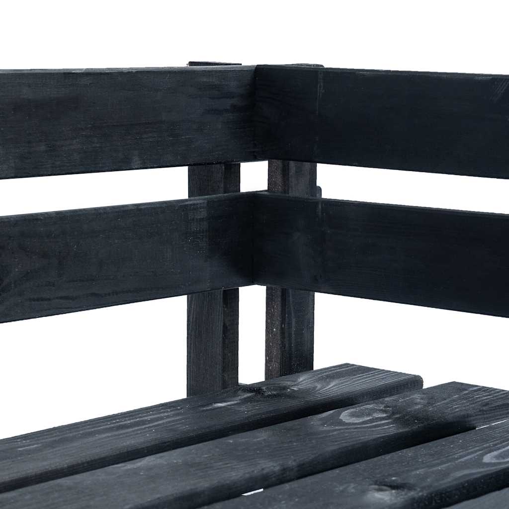 Outdoor Bench Garden Pallet Corner Honey Wood Patio Lounge Seating Furniture LED