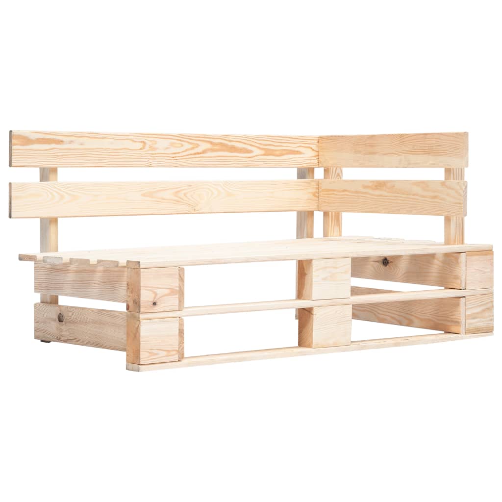 Garden Pallet Corner Bench Wood Honey