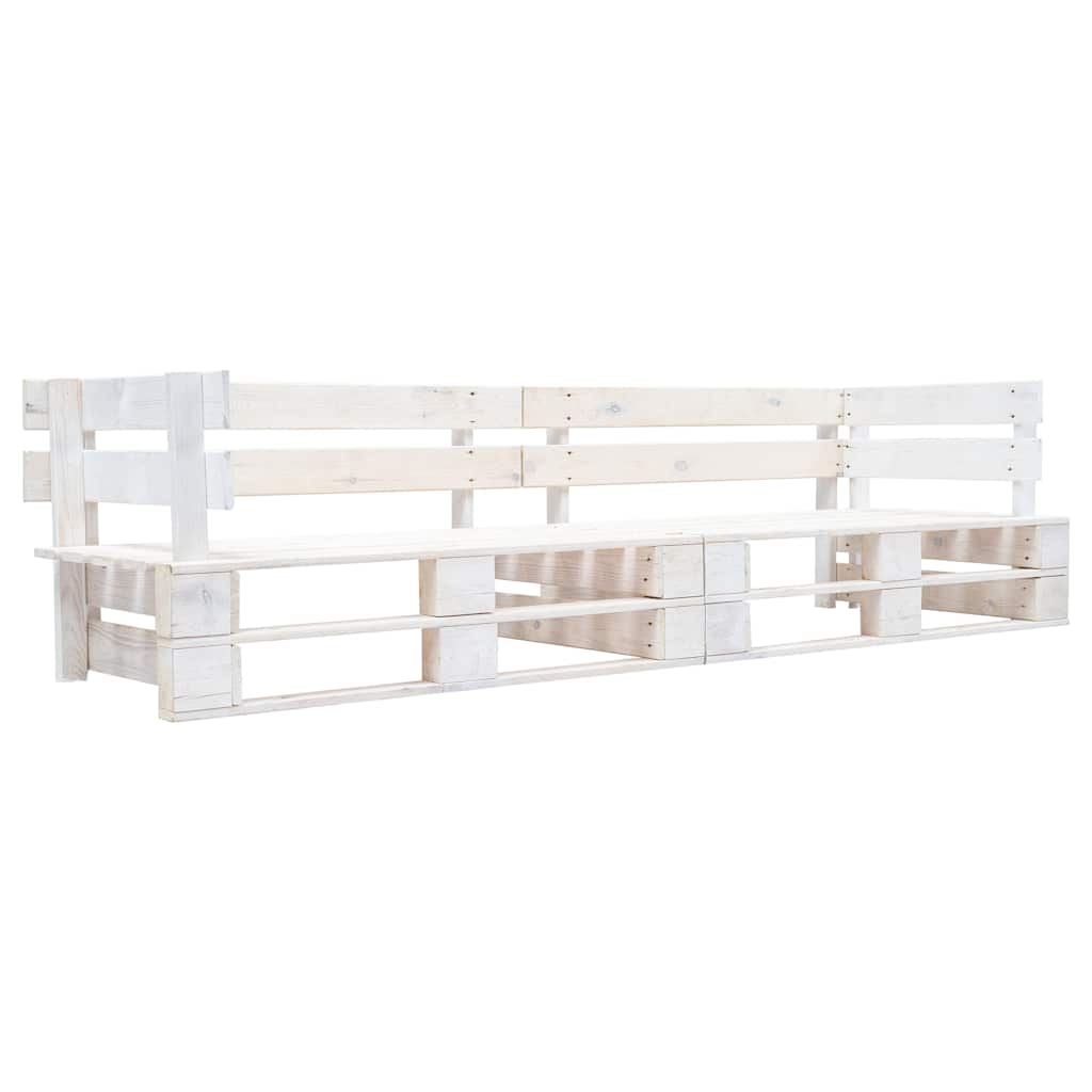 Outdoor Bench Garden 2-Seater Pallet Sofa Wood honey brown black light brown 220