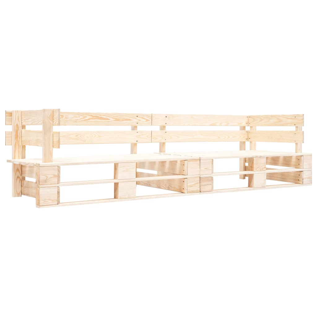 Garden 2-Seater Pallet Sofa Wood