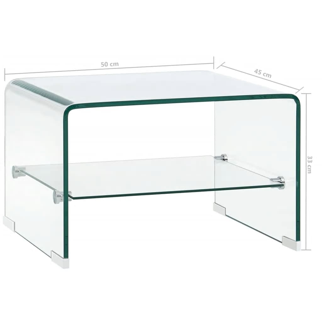 Coffee Table Clear Tempered Glass