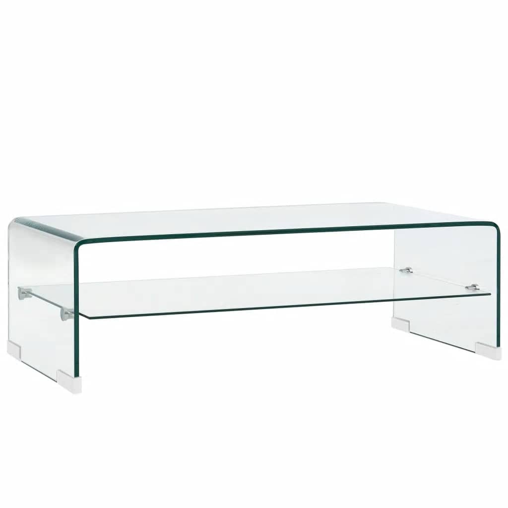 Coffee Table Clear Tempered Glass