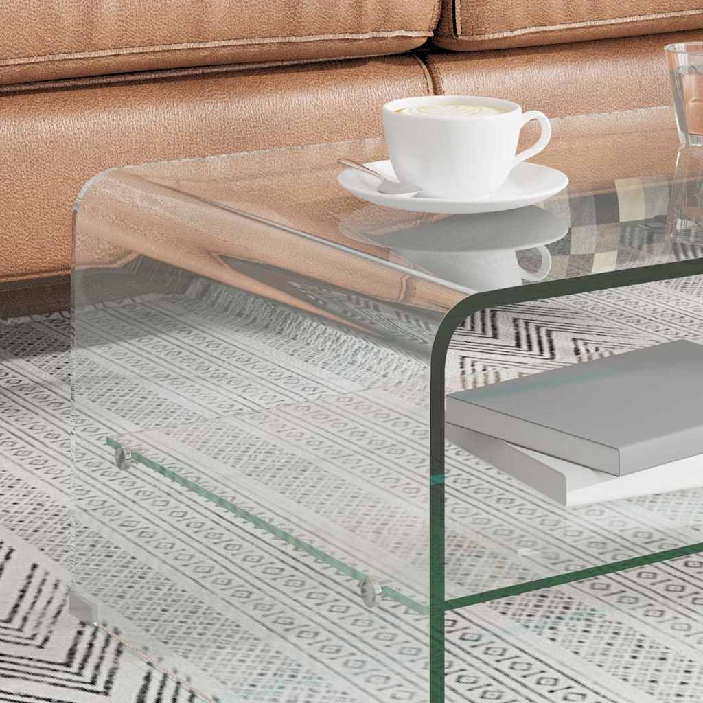 Coffee Table Clear Tempered Glass Tempered safety glass 50 x 45 x 33 cm 50 cm