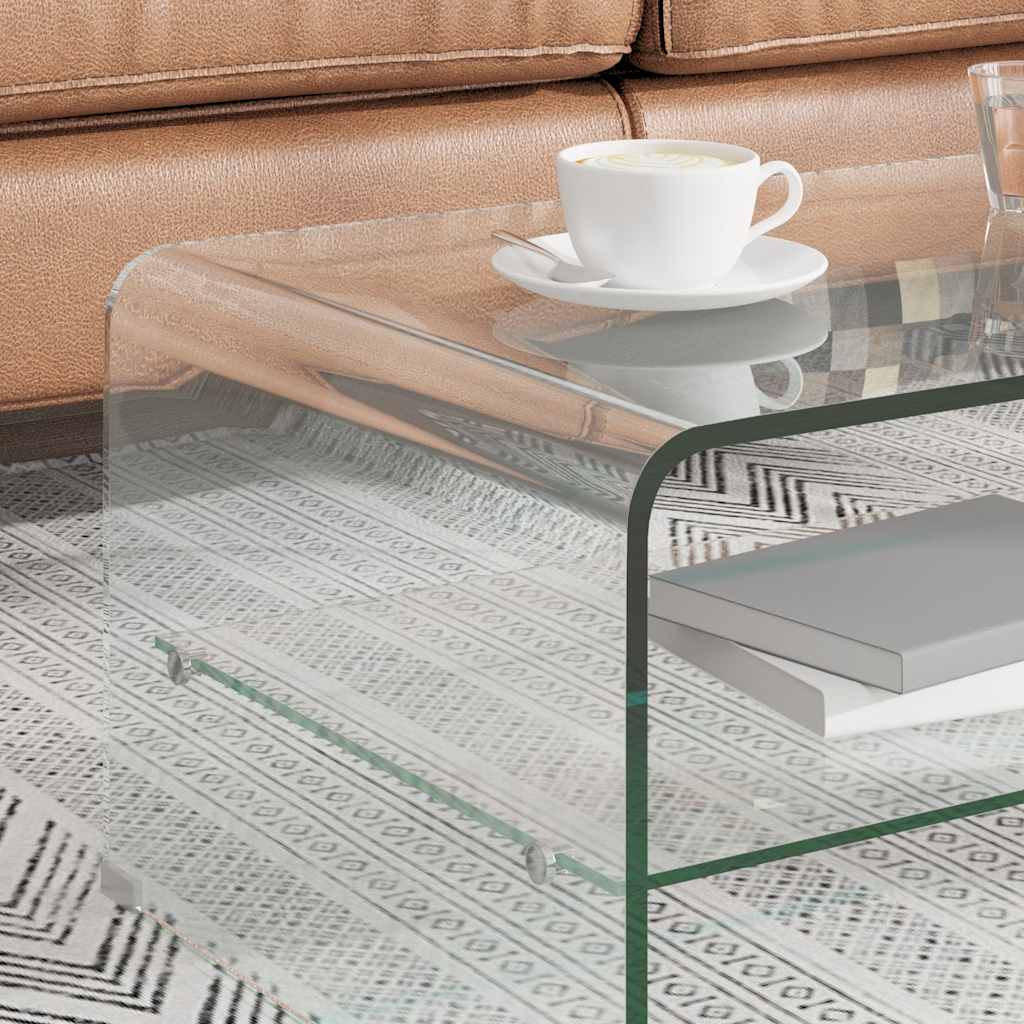 Coffee Table Clear Tempered Glass