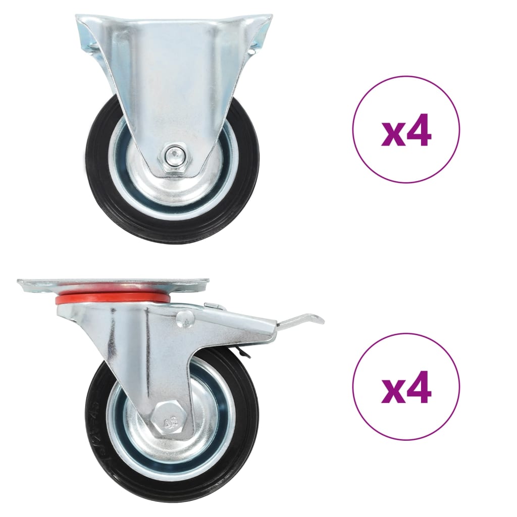 Casters 4 Pcs 75 Mm
