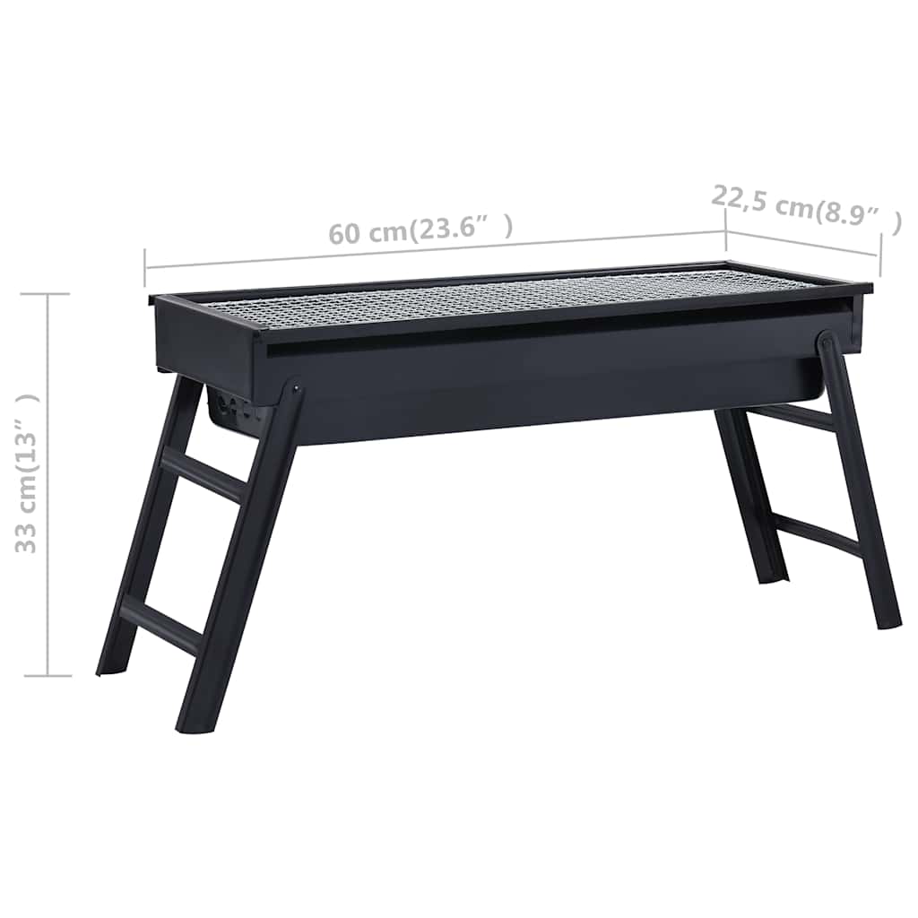 Outdoor Grills Folding Charcoal BBQ Grill Portable Camping Tabletop Barbecue Bla