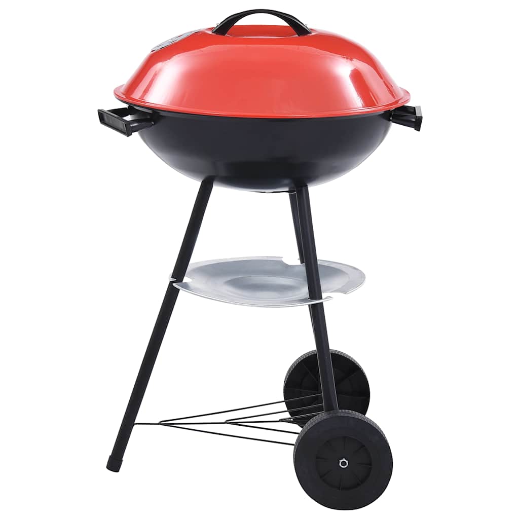 Outdoor Grills XXL Charcoal Kettle BBQ Grill Portable Barbecue Wheels Lid LED