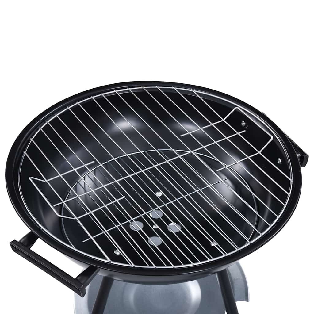 Portable Xxl Charcoal Kettle Bbq Grill With Wheels 44 Cm