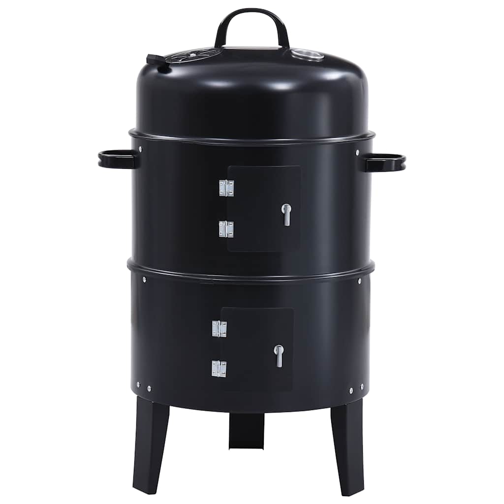 3-In-1 Charcoal Smoker Bbq Grill 40X80 Cm
