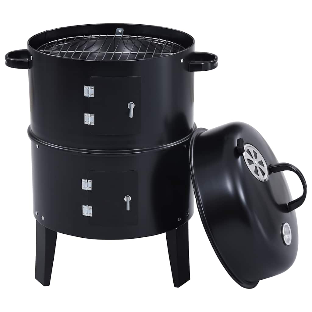 3-In-1 Charcoal Smoker Bbq Grill 40X80 Cm