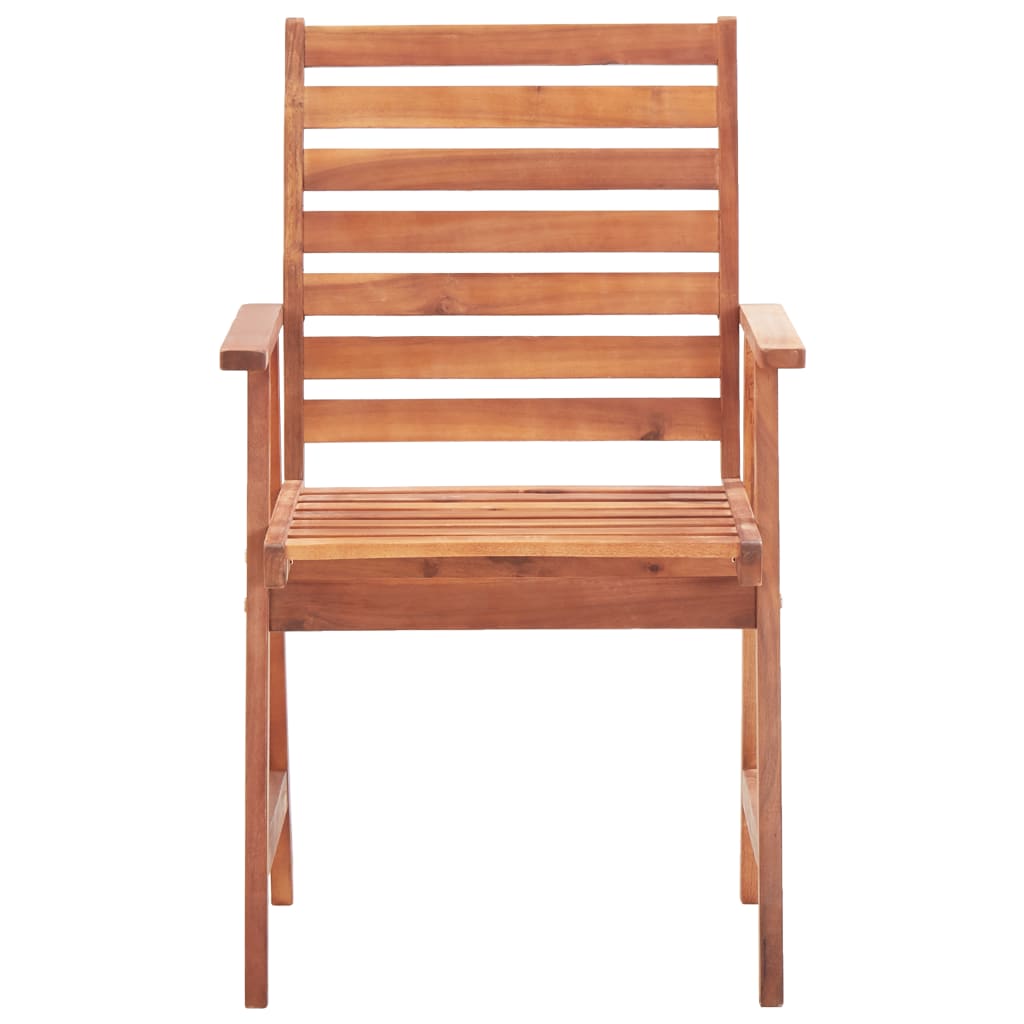Outdoor Dining Chairs 2 Pcs Solid Acacia Wood
