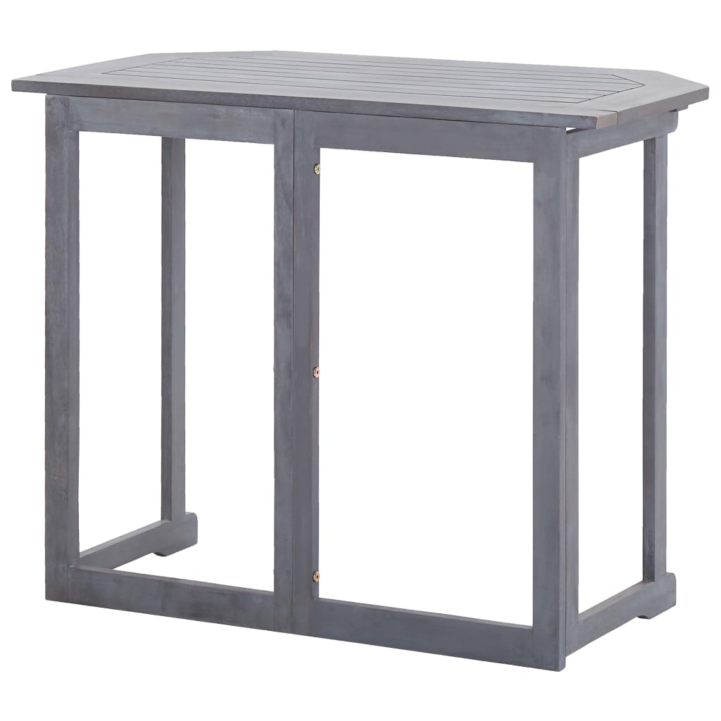 Folding Balcony Table 90X50X74 Cm Solid Acacia Wood