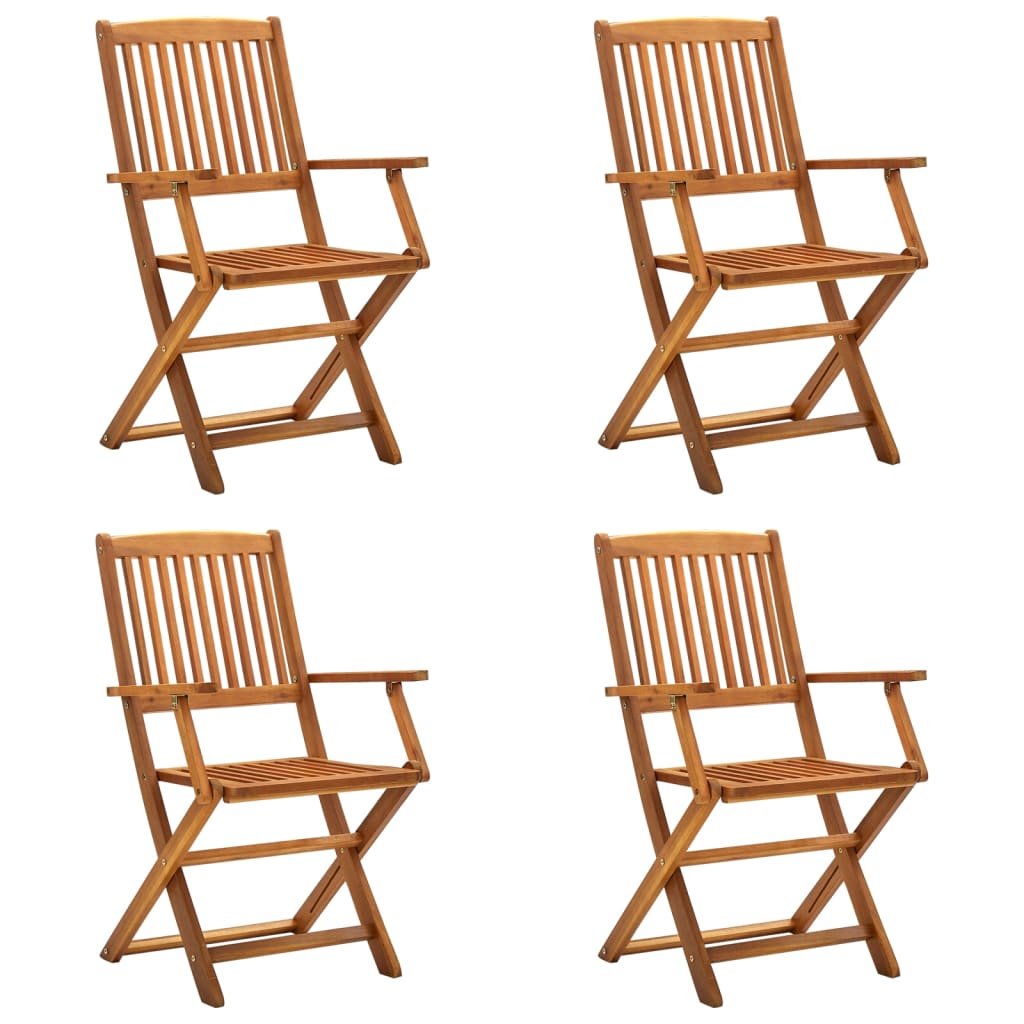 Folding Garden Chairs 2 Pcs 54X61X88 Cm Solid Wood Acacia