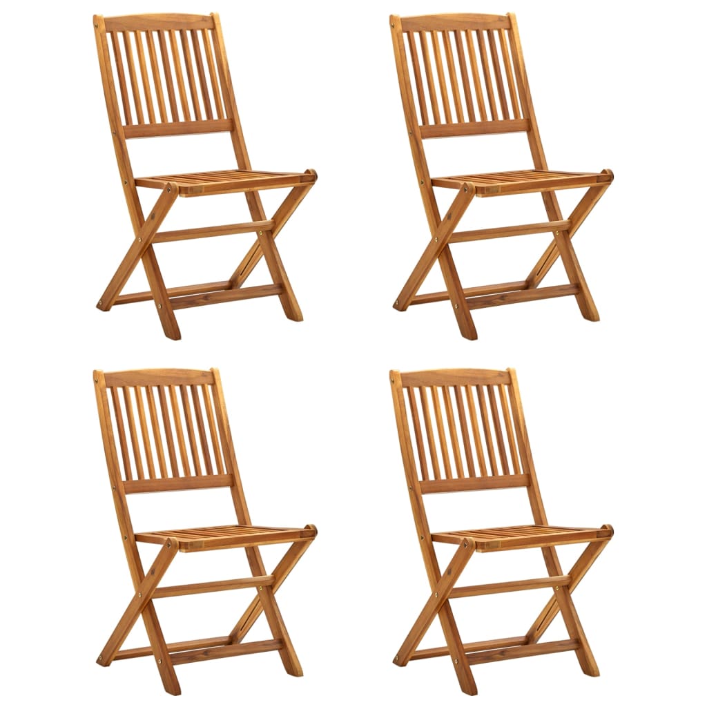 Folding Garden Chairs 2 Pcs 54X61X88 Cm Solid Wood Acacia