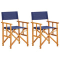 Director's Chairs 2 Pcs Solid Acacia Wood