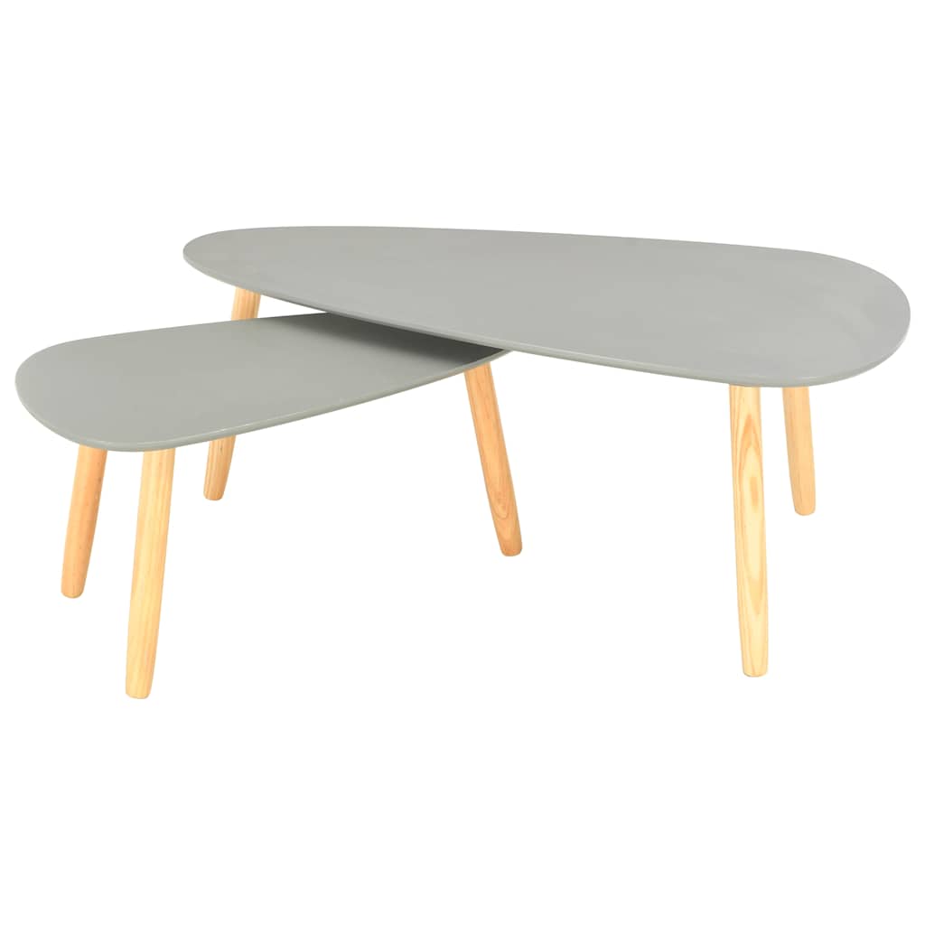 Coffee Tables 2 Pcs Solid Pinewood