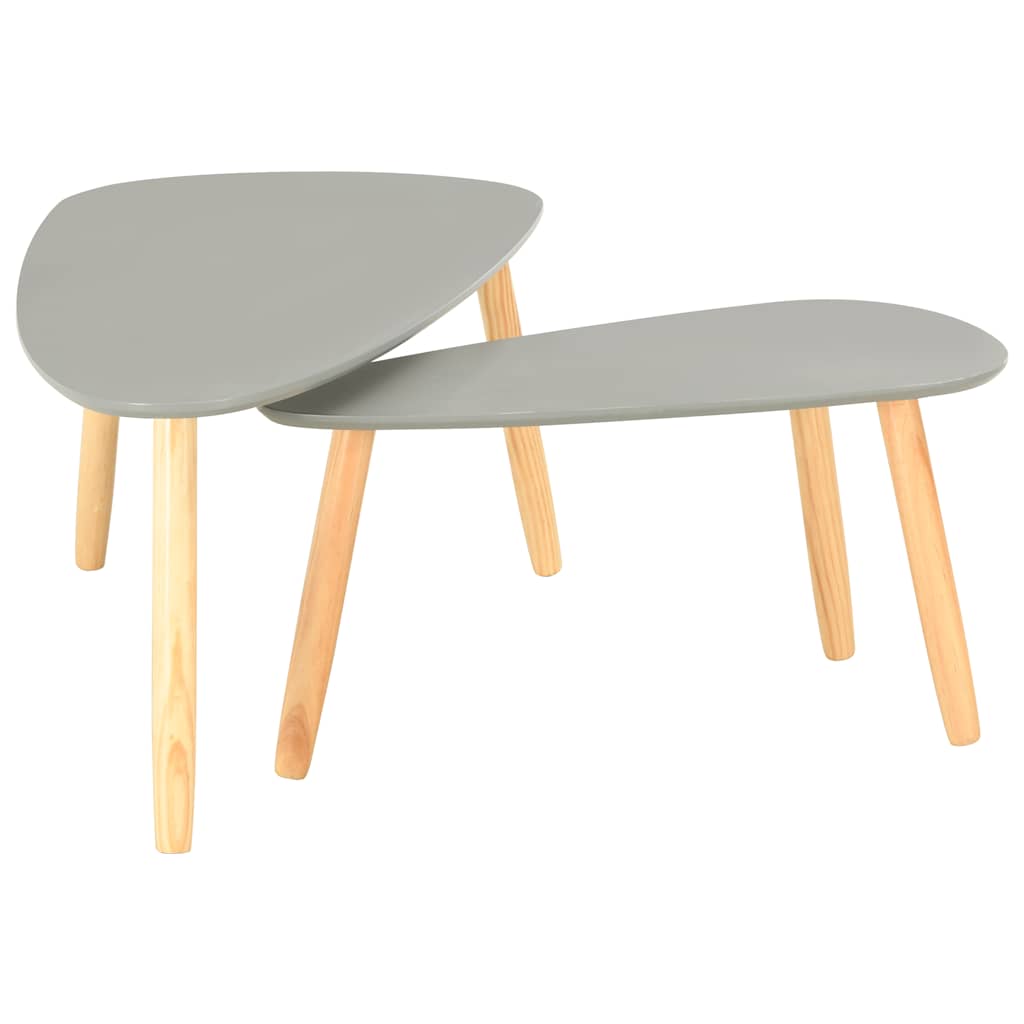 Coffee Tables 2 Pcs Solid Pinewood