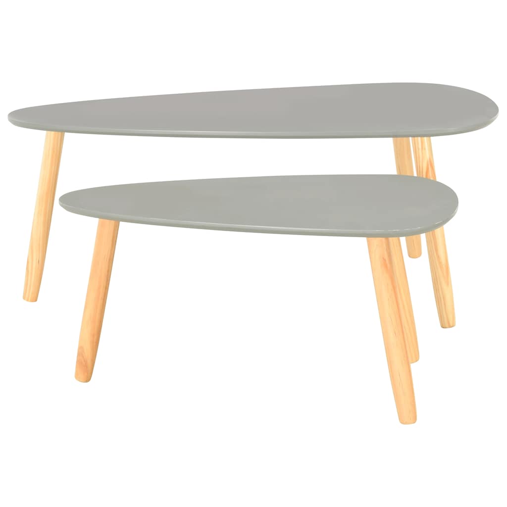Coffee Tables 2 Pcs Solid Pinewood