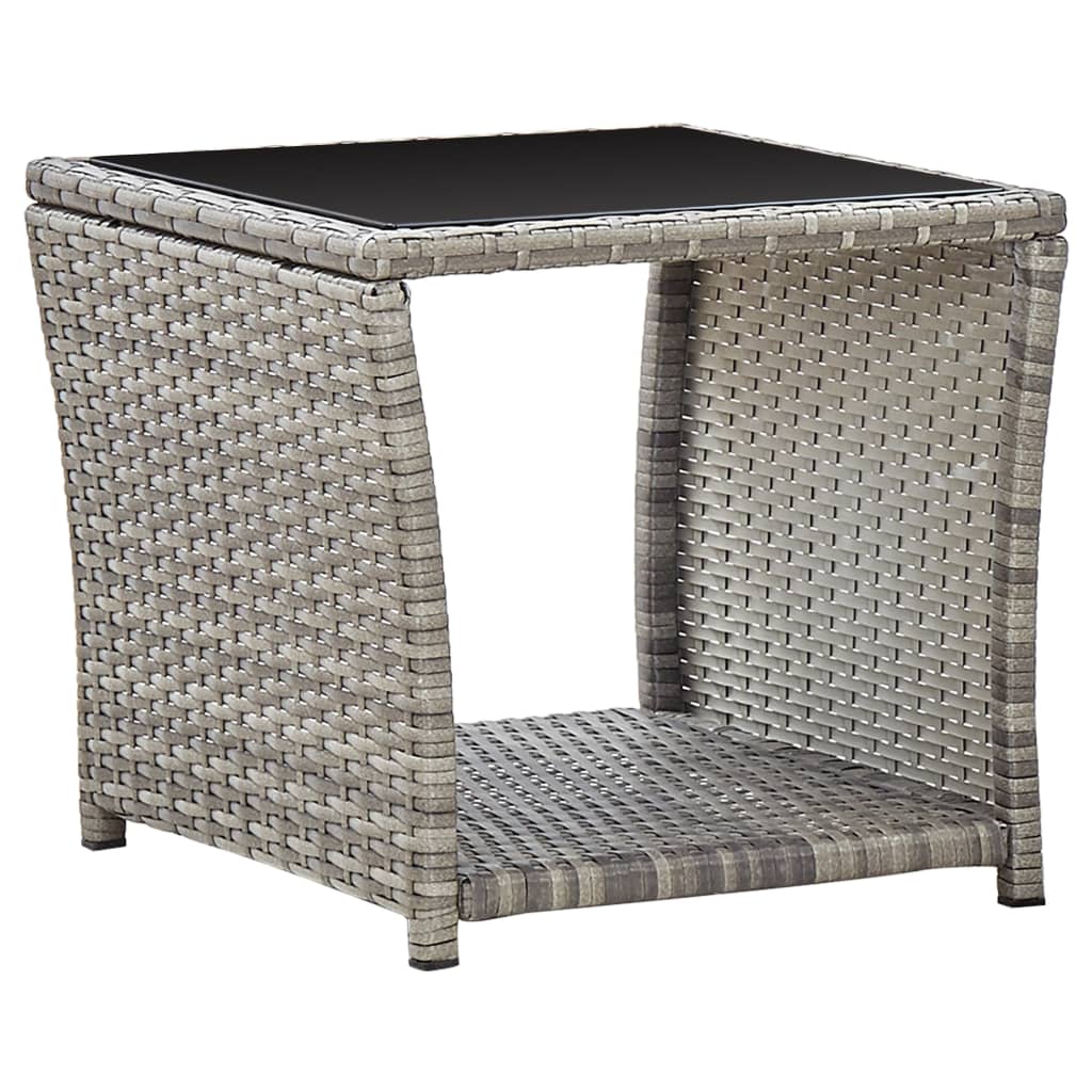 Coffee Table 45X45X40 Cm Poly Rattan And