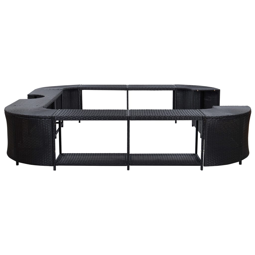 Square Spa Surround 268 X 268 X 55 Cm Poly Rattan