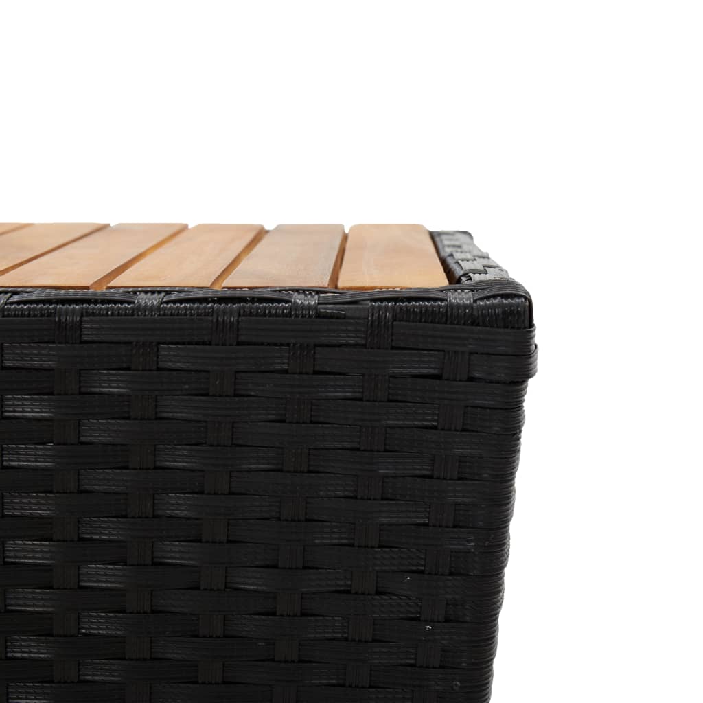 Tea Table 41.5X41.5X43Cm Poly Rattan And Solid Acacia