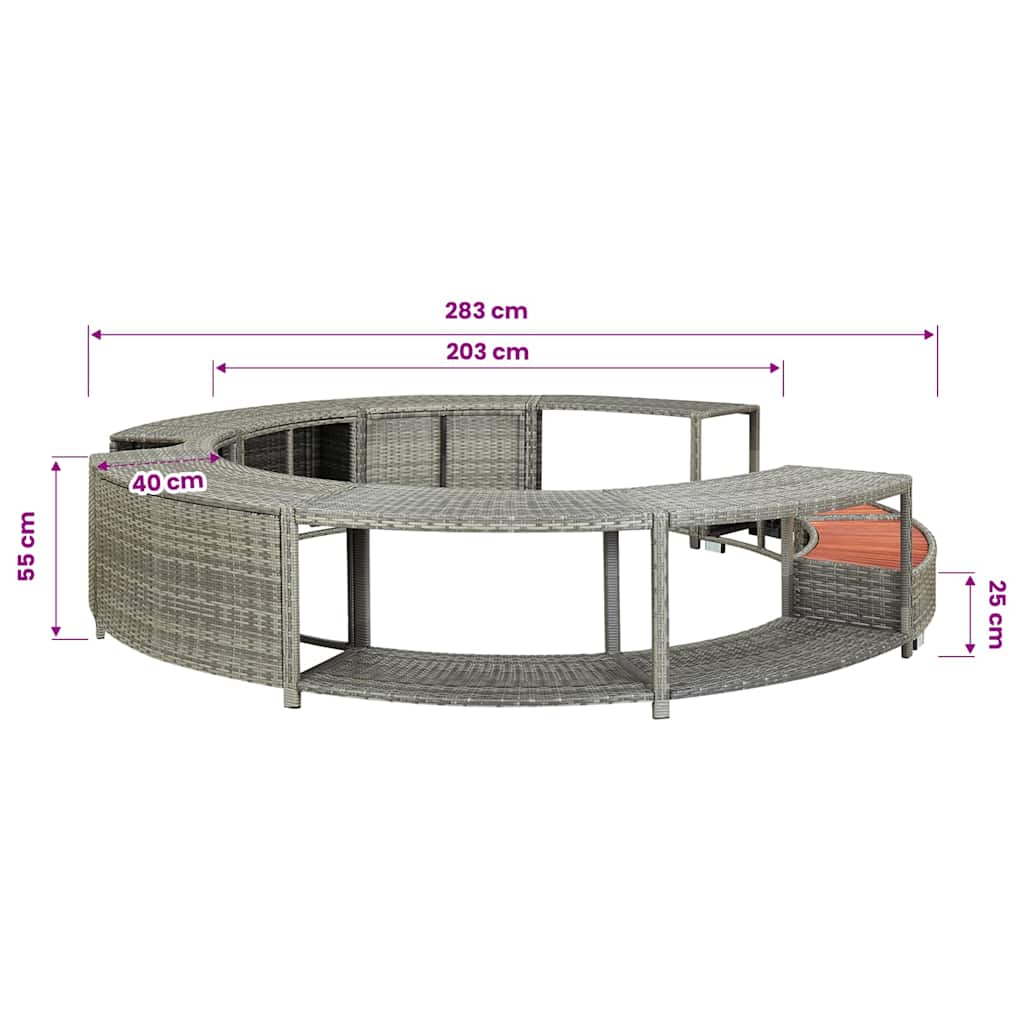 Hot Tub Surround Poly Rattan