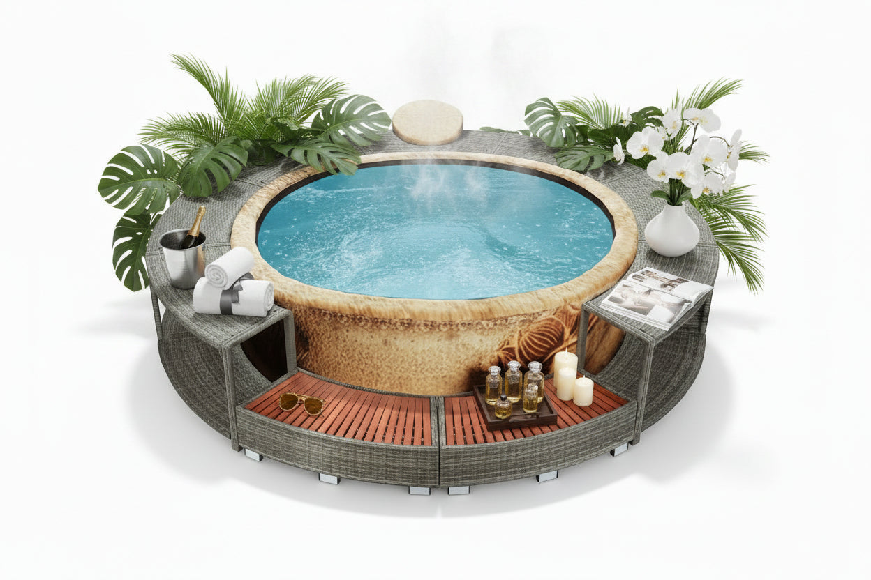 Hot Tub Surround Poly Rattan