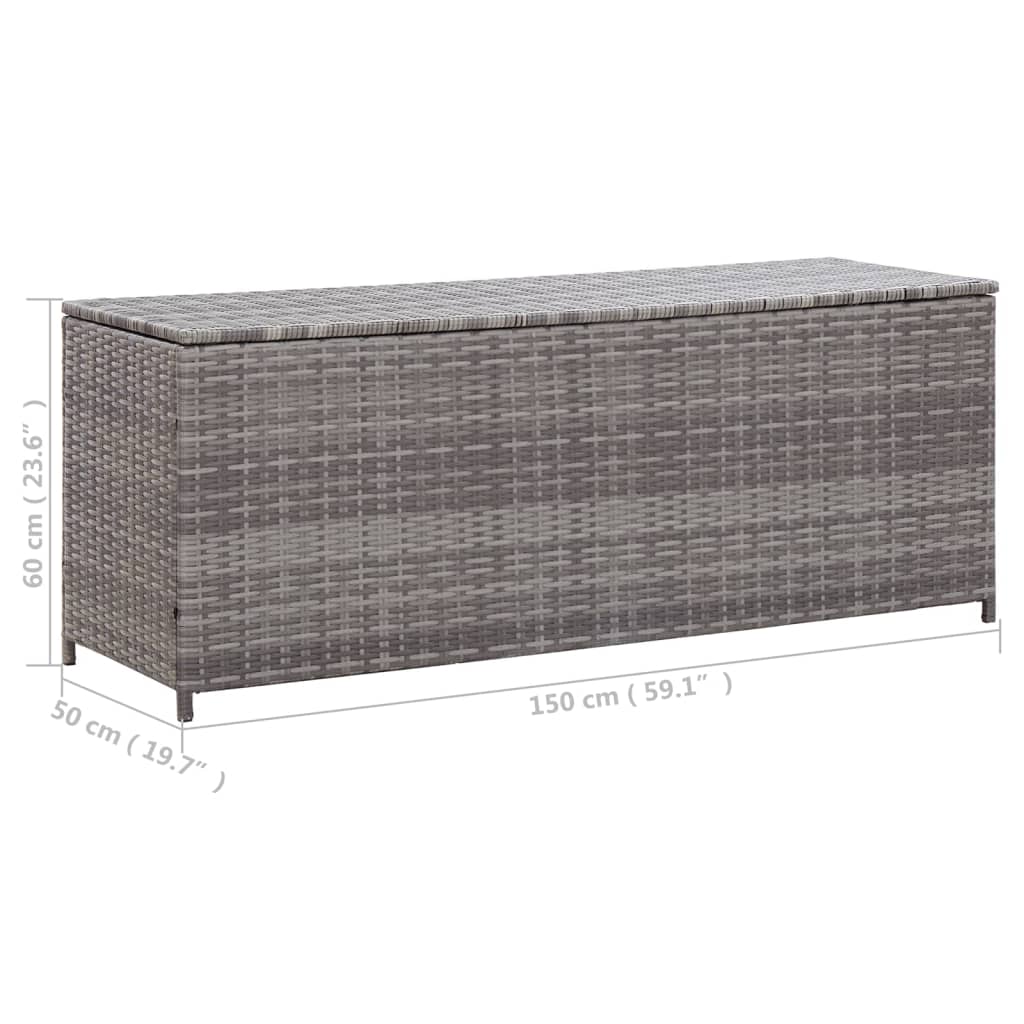 Garden Storage Box 150X50X60 Cm Poly Rattan