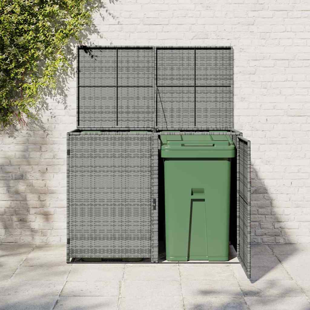 Sheds Garages & Carports Double Wheelie Bin Storage Shed Rattan Garden Store 148