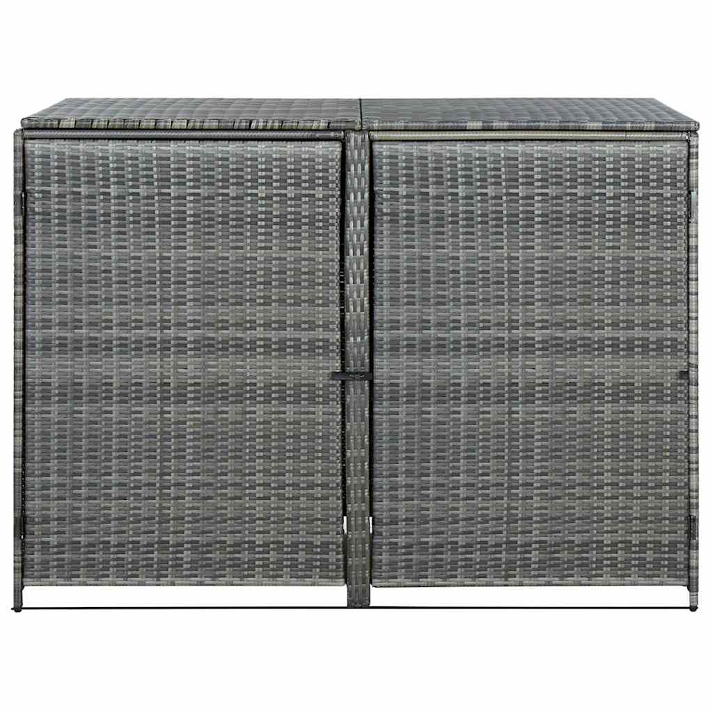 Sheds Garages & Carports Double Wheelie Bin Storage Shed Rattan Garden Store 148